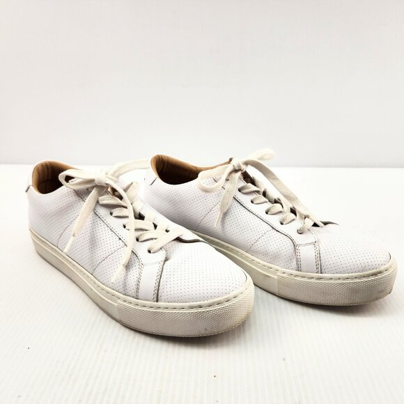 The Greats Brooklyn "Royals" Perforated White Leather Sneakers 8.5 Eur 38.5 - Picture 4 of 11